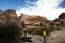 Bouldering in Hueco Tanks on 12/02/2018 with Blue Lizard Climbing and Yoga

Filename: SRM_20181202_1110480.jpg
Aperture: f/5.6
Shutter Speed: 1/250
Body: Canon EOS-1D Mark II
Lens: Canon EF 16-35mm f/2.8 L