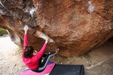 Bouldering in Hueco Tanks on 12/02/2018 with Blue Lizard Climbing and Yoga

Filename: SRM_20181202_1119530.jpg
Aperture: f/3.5
Shutter Speed: 1/250
Body: Canon EOS-1D Mark II
Lens: Canon EF 16-35mm f/2.8 L