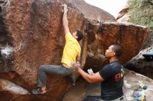 Bouldering in Hueco Tanks on 12/02/2018 with Blue Lizard Climbing and Yoga

Filename: SRM_20181202_1130440.jpg
Aperture: f/5.6
Shutter Speed: 1/250
Body: Canon EOS-1D Mark II
Lens: Canon EF 16-35mm f/2.8 L