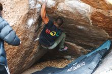 Bouldering in Hueco Tanks on 12/02/2018 with Blue Lizard Climbing and Yoga

Filename: SRM_20181202_1139440.jpg
Aperture: f/3.2
Shutter Speed: 1/250
Body: Canon EOS-1D Mark II
Lens: Canon EF 50mm f/1.8 II