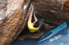 Bouldering in Hueco Tanks on 12/02/2018 with Blue Lizard Climbing and Yoga

Filename: SRM_20181202_1155561.jpg
Aperture: f/3.5
Shutter Speed: 1/250
Body: Canon EOS-1D Mark II
Lens: Canon EF 50mm f/1.8 II