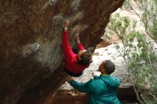 Bouldering in Hueco Tanks on 12/02/2018 with Blue Lizard Climbing and Yoga

Filename: SRM_20181202_1224270.jpg
Aperture: f/4.0
Shutter Speed: 1/250
Body: Canon EOS-1D Mark II
Lens: Canon EF 50mm f/1.8 II