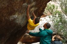 Bouldering in Hueco Tanks on 12/02/2018 with Blue Lizard Climbing and Yoga

Filename: SRM_20181202_1227340.jpg
Aperture: f/4.0
Shutter Speed: 1/250
Body: Canon EOS-1D Mark II
Lens: Canon EF 50mm f/1.8 II