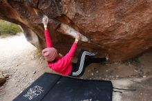 Bouldering in Hueco Tanks on 12/02/2018 with Blue Lizard Climbing and Yoga

Filename: SRM_20181202_1401180.jpg
Aperture: f/8.0
Shutter Speed: 1/250
Body: Canon EOS-1D Mark II
Lens: Canon EF 16-35mm f/2.8 L