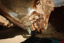 Bouldering in Hueco Tanks on 12/02/2018 with Blue Lizard Climbing and Yoga

Filename: SRM_20181202_1445140.jpg
Aperture: f/8.0
Shutter Speed: 1/320
Body: Canon EOS-1D Mark II
Lens: Canon EF 16-35mm f/2.8 L