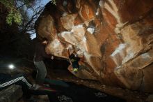 Bouldering in Hueco Tanks on 12/02/2018 with Blue Lizard Climbing and Yoga

Filename: SRM_20181202_1613080.jpg
Aperture: f/7.1
Shutter Speed: 1/250
Body: Canon EOS-1D Mark II
Lens: Canon EF 16-35mm f/2.8 L