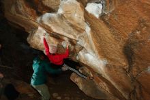 Bouldering in Hueco Tanks on 12/02/2018 with Blue Lizard Climbing and Yoga

Filename: SRM_20181202_1622300.jpg
Aperture: f/7.1
Shutter Speed: 1/250
Body: Canon EOS-1D Mark II
Lens: Canon EF 16-35mm f/2.8 L