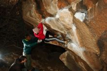 Bouldering in Hueco Tanks on 12/02/2018 with Blue Lizard Climbing and Yoga

Filename: SRM_20181202_1622500.jpg
Aperture: f/7.1
Shutter Speed: 1/250
Body: Canon EOS-1D Mark II
Lens: Canon EF 16-35mm f/2.8 L