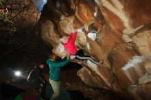 Bouldering in Hueco Tanks on 12/02/2018 with Blue Lizard Climbing and Yoga

Filename: SRM_20181202_1623210.jpg
Aperture: f/7.1
Shutter Speed: 1/250
Body: Canon EOS-1D Mark II
Lens: Canon EF 16-35mm f/2.8 L