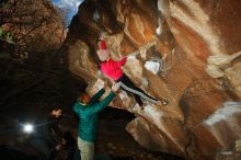 Bouldering in Hueco Tanks on 12/02/2018 with Blue Lizard Climbing and Yoga

Filename: SRM_20181202_1623310.jpg
Aperture: f/7.1
Shutter Speed: 1/250
Body: Canon EOS-1D Mark II
Lens: Canon EF 16-35mm f/2.8 L