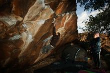 Bouldering in Hueco Tanks on 12/02/2018 with Blue Lizard Climbing and Yoga

Filename: SRM_20181202_1633580.jpg
Aperture: f/7.1
Shutter Speed: 1/250
Body: Canon EOS-1D Mark II
Lens: Canon EF 16-35mm f/2.8 L