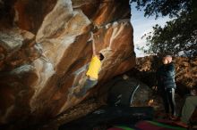 Bouldering in Hueco Tanks on 12/02/2018 with Blue Lizard Climbing and Yoga

Filename: SRM_20181202_1635250.jpg
Aperture: f/7.1
Shutter Speed: 1/250
Body: Canon EOS-1D Mark II
Lens: Canon EF 16-35mm f/2.8 L