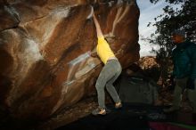 Bouldering in Hueco Tanks on 12/02/2018 with Blue Lizard Climbing and Yoga

Filename: SRM_20181202_1649281.jpg
Aperture: f/7.1
Shutter Speed: 1/250
Body: Canon EOS-1D Mark II
Lens: Canon EF 16-35mm f/2.8 L