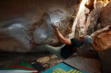 Bouldering in Hueco Tanks on 12/02/2018 with Blue Lizard Climbing and Yoga

Filename: SRM_20181202_1737190.jpg
Aperture: f/3.5
Shutter Speed: 1/250
Body: Canon EOS-1D Mark II
Lens: Canon EF 16-35mm f/2.8 L