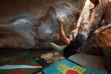 Bouldering in Hueco Tanks on 12/02/2018 with Blue Lizard Climbing and Yoga

Filename: SRM_20181202_1737191.jpg
Aperture: f/3.5
Shutter Speed: 1/250
Body: Canon EOS-1D Mark II
Lens: Canon EF 16-35mm f/2.8 L
