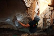 Bouldering in Hueco Tanks on 12/02/2018 with Blue Lizard Climbing and Yoga

Filename: SRM_20181202_1737280.jpg
Aperture: f/6.3
Shutter Speed: 1/200
Body: Canon EOS-1D Mark II
Lens: Canon EF 16-35mm f/2.8 L