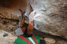 Bouldering in Hueco Tanks on 12/02/2018 with Blue Lizard Climbing and Yoga

Filename: SRM_20181202_1743010.jpg
Aperture: f/3.2
Shutter Speed: 1/200
Body: Canon EOS-1D Mark II
Lens: Canon EF 16-35mm f/2.8 L