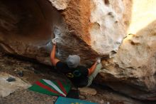 Bouldering in Hueco Tanks on 12/02/2018 with Blue Lizard Climbing and Yoga

Filename: SRM_20181202_1743170.jpg
Aperture: f/4.5
Shutter Speed: 1/200
Body: Canon EOS-1D Mark II
Lens: Canon EF 16-35mm f/2.8 L