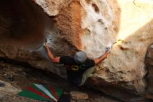 Bouldering in Hueco Tanks on 12/02/2018 with Blue Lizard Climbing and Yoga

Filename: SRM_20181202_1743190.jpg
Aperture: f/4.5
Shutter Speed: 1/200
Body: Canon EOS-1D Mark II
Lens: Canon EF 16-35mm f/2.8 L