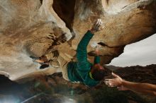 Bouldering in Hueco Tanks on 12/08/2018 with Blue Lizard Climbing and Yoga

Filename: SRM_20181208_1133040.jpg
Aperture: f/8.0
Shutter Speed: 1/250
Body: Canon EOS-1D Mark II
Lens: Canon EF 16-35mm f/2.8 L