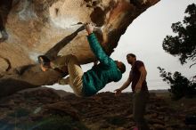 Bouldering in Hueco Tanks on 12/08/2018 with Blue Lizard Climbing and Yoga

Filename: SRM_20181208_1133270.jpg
Aperture: f/8.0
Shutter Speed: 1/250
Body: Canon EOS-1D Mark II
Lens: Canon EF 16-35mm f/2.8 L