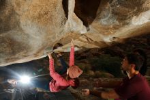 Bouldering in Hueco Tanks on 12/08/2018 with Blue Lizard Climbing and Yoga

Filename: SRM_20181208_1135430.jpg
Aperture: f/8.0
Shutter Speed: 1/250
Body: Canon EOS-1D Mark II
Lens: Canon EF 16-35mm f/2.8 L