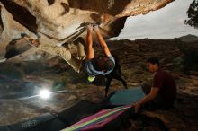 Bouldering in Hueco Tanks on 12/08/2018 with Blue Lizard Climbing and Yoga

Filename: SRM_20181208_1145230.jpg
Aperture: f/8.0
Shutter Speed: 1/250
Body: Canon EOS-1D Mark II
Lens: Canon EF 16-35mm f/2.8 L