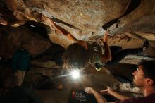 Bouldering in Hueco Tanks on 12/08/2018 with Blue Lizard Climbing and Yoga

Filename: SRM_20181208_1149000.jpg
Aperture: f/8.0
Shutter Speed: 1/250
Body: Canon EOS-1D Mark II
Lens: Canon EF 16-35mm f/2.8 L