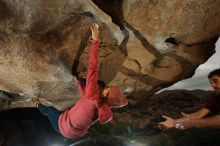 Bouldering in Hueco Tanks on 12/08/2018 with Blue Lizard Climbing and Yoga

Filename: SRM_20181208_1153450.jpg
Aperture: f/8.0
Shutter Speed: 1/250
Body: Canon EOS-1D Mark II
Lens: Canon EF 16-35mm f/2.8 L