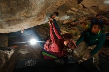 Bouldering in Hueco Tanks on 12/08/2018 with Blue Lizard Climbing and Yoga

Filename: SRM_20181208_1207220.jpg
Aperture: f/8.0
Shutter Speed: 1/250
Body: Canon EOS-1D Mark II
Lens: Canon EF 16-35mm f/2.8 L