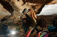 Bouldering in Hueco Tanks on 12/08/2018 with Blue Lizard Climbing and Yoga

Filename: SRM_20181208_1210050.jpg
Aperture: f/8.0
Shutter Speed: 1/250
Body: Canon EOS-1D Mark II
Lens: Canon EF 16-35mm f/2.8 L