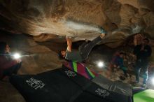 Bouldering in Hueco Tanks on 12/08/2018 with Blue Lizard Climbing and Yoga

Filename: SRM_20181208_1231160.jpg
Aperture: f/8.0
Shutter Speed: 1/200
Body: Canon EOS-1D Mark II
Lens: Canon EF 16-35mm f/2.8 L