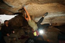 Bouldering in Hueco Tanks on 12/08/2018 with Blue Lizard Climbing and Yoga

Filename: SRM_20181208_1240190.jpg
Aperture: f/8.0
Shutter Speed: 1/200
Body: Canon EOS-1D Mark II
Lens: Canon EF 16-35mm f/2.8 L