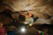Bouldering in Hueco Tanks on 12/08/2018 with Blue Lizard Climbing and Yoga

Filename: SRM_20181208_1259180.jpg
Aperture: f/8.0
Shutter Speed: 1/250
Body: Canon EOS-1D Mark II
Lens: Canon EF 16-35mm f/2.8 L