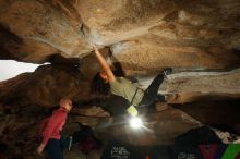 Bouldering in Hueco Tanks on 12/08/2018 with Blue Lizard Climbing and Yoga

Filename: SRM_20181208_1315520.jpg
Aperture: f/8.0
Shutter Speed: 1/200
Body: Canon EOS-1D Mark II
Lens: Canon EF 16-35mm f/2.8 L