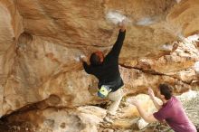 Bouldering in Hueco Tanks on 12/08/2018 with Blue Lizard Climbing and Yoga

Filename: SRM_20181208_1415500.jpg
Aperture: f/3.5
Shutter Speed: 1/250
Body: Canon EOS-1D Mark II
Lens: Canon EF 50mm f/1.8 II