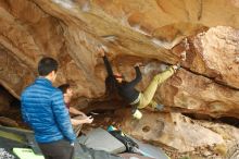 Bouldering in Hueco Tanks on 12/08/2018 with Blue Lizard Climbing and Yoga

Filename: SRM_20181208_1426400.jpg
Aperture: f/3.5
Shutter Speed: 1/250
Body: Canon EOS-1D Mark II
Lens: Canon EF 50mm f/1.8 II