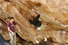 Bouldering in Hueco Tanks on 12/08/2018 with Blue Lizard Climbing and Yoga

Filename: SRM_20181208_1428320.jpg
Aperture: f/3.2
Shutter Speed: 1/250
Body: Canon EOS-1D Mark II
Lens: Canon EF 50mm f/1.8 II