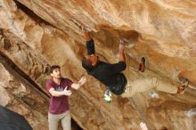 Bouldering in Hueco Tanks on 12/08/2018 with Blue Lizard Climbing and Yoga

Filename: SRM_20181208_1428410.jpg
Aperture: f/3.5
Shutter Speed: 1/250
Body: Canon EOS-1D Mark II
Lens: Canon EF 50mm f/1.8 II