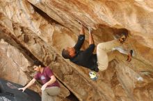 Bouldering in Hueco Tanks on 12/08/2018 with Blue Lizard Climbing and Yoga

Filename: SRM_20181208_1428450.jpg
Aperture: f/3.5
Shutter Speed: 1/250
Body: Canon EOS-1D Mark II
Lens: Canon EF 50mm f/1.8 II