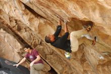 Bouldering in Hueco Tanks on 12/08/2018 with Blue Lizard Climbing and Yoga

Filename: SRM_20181208_1428450.jpg
Aperture: f/3.5
Shutter Speed: 1/250
Body: Canon EOS-1D Mark II
Lens: Canon EF 50mm f/1.8 II