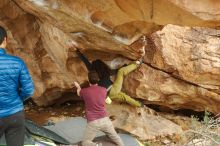 Bouldering in Hueco Tanks on 12/08/2018 with Blue Lizard Climbing and Yoga

Filename: SRM_20181208_1436550.jpg
Aperture: f/4.5
Shutter Speed: 1/250
Body: Canon EOS-1D Mark II
Lens: Canon EF 50mm f/1.8 II