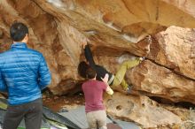 Bouldering in Hueco Tanks on 12/08/2018 with Blue Lizard Climbing and Yoga

Filename: SRM_20181208_1437030.jpg
Aperture: f/4.0
Shutter Speed: 1/250
Body: Canon EOS-1D Mark II
Lens: Canon EF 50mm f/1.8 II