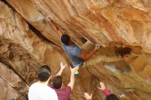 Bouldering in Hueco Tanks on 12/08/2018 with Blue Lizard Climbing and Yoga

Filename: SRM_20181208_1452140.jpg
Aperture: f/5.0
Shutter Speed: 1/250
Body: Canon EOS-1D Mark II
Lens: Canon EF 50mm f/1.8 II