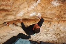 Bouldering in Hueco Tanks on 12/08/2018 with Blue Lizard Climbing and Yoga

Filename: SRM_20181208_1621420.jpg
Aperture: f/5.0
Shutter Speed: 1/250
Body: Canon EOS-1D Mark II
Lens: Canon EF 16-35mm f/2.8 L