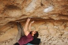 Bouldering in Hueco Tanks on 12/08/2018 with Blue Lizard Climbing and Yoga

Filename: SRM_20181208_1624480.jpg
Aperture: f/5.0
Shutter Speed: 1/250
Body: Canon EOS-1D Mark II
Lens: Canon EF 16-35mm f/2.8 L