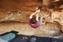 Bouldering in Hueco Tanks on 12/08/2018 with Blue Lizard Climbing and Yoga

Filename: SRM_20181208_1625060.jpg
Aperture: f/4.5
Shutter Speed: 1/250
Body: Canon EOS-1D Mark II
Lens: Canon EF 16-35mm f/2.8 L