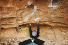 Bouldering in Hueco Tanks on 12/08/2018 with Blue Lizard Climbing and Yoga

Filename: SRM_20181208_1628490.jpg
Aperture: f/4.0
Shutter Speed: 1/250
Body: Canon EOS-1D Mark II
Lens: Canon EF 16-35mm f/2.8 L