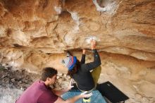 Bouldering in Hueco Tanks on 12/08/2018 with Blue Lizard Climbing and Yoga

Filename: SRM_20181208_1628510.jpg
Aperture: f/3.5
Shutter Speed: 1/250
Body: Canon EOS-1D Mark II
Lens: Canon EF 16-35mm f/2.8 L