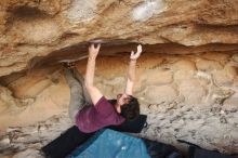 Bouldering in Hueco Tanks on 12/08/2018 with Blue Lizard Climbing and Yoga

Filename: SRM_20181208_1640300.jpg
Aperture: f/5.0
Shutter Speed: 1/250
Body: Canon EOS-1D Mark II
Lens: Canon EF 16-35mm f/2.8 L